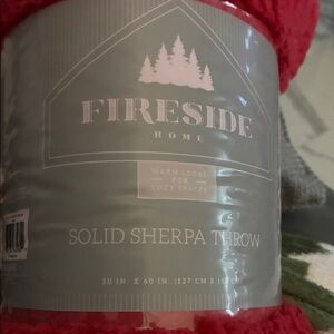 Red Sherpa Throw Blanket